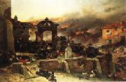 Alphonse de neuville The Cemetery at St.Privat china oil painting reproduction